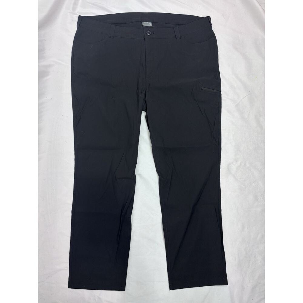 Eddie Bauer Women's High Rise Black Pant Plus Size 22 Stretch Hiking Outdoor